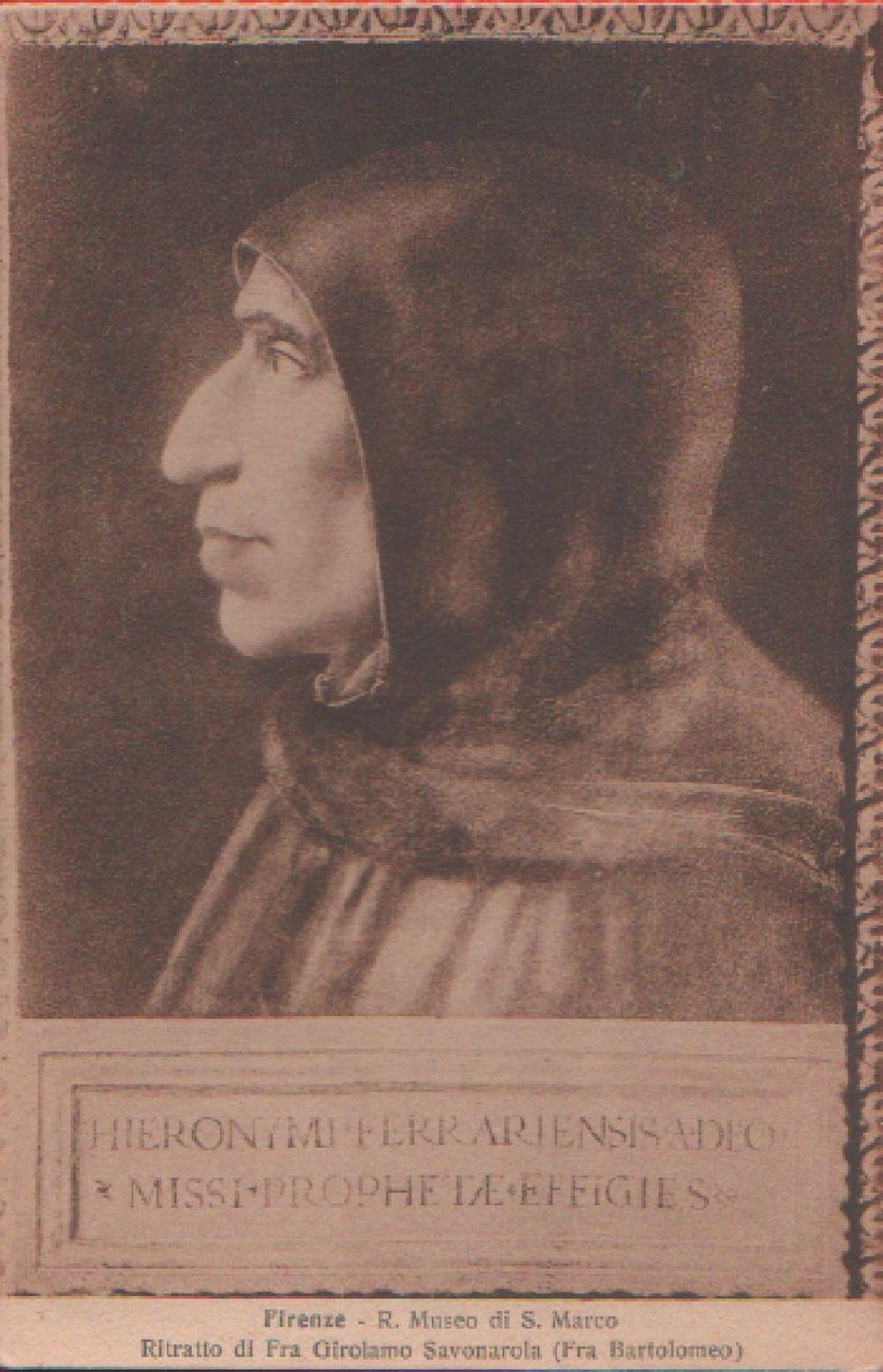Firenze. R. Museo di S. Marco. Ritratto di Fra Gerolamo …