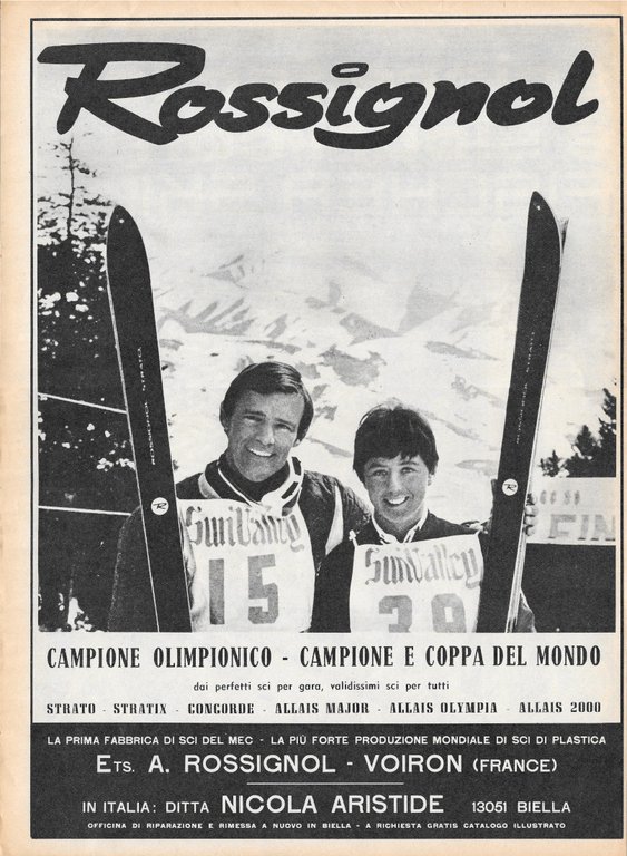 Fischer Ski con attacchi Marker / Rossignol - Advertising 1968