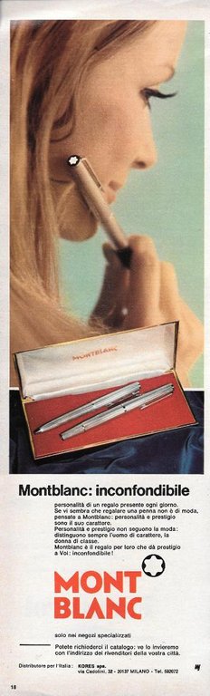 Formitrol / Mont Blanc. Advertising 1970, fronte retro