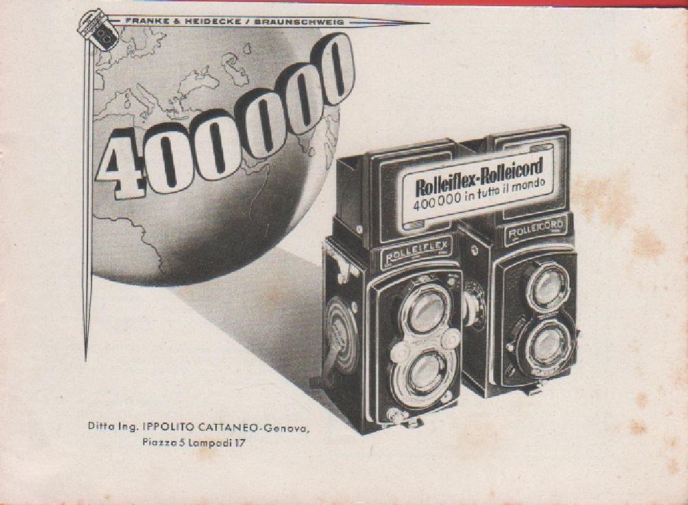 Fotocamere Rolleiflex e Rolleicord. Pubblicita 1941