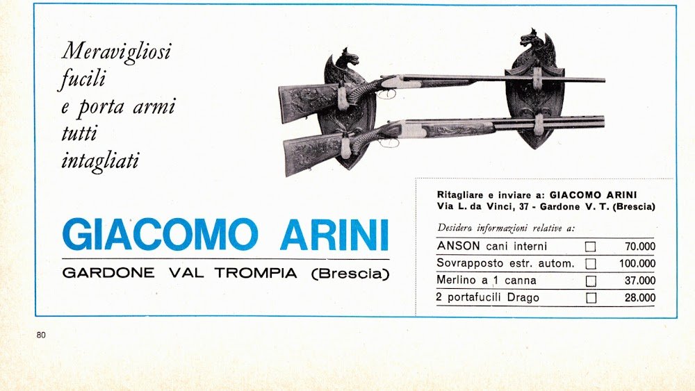 Fucili Giacomo Arini, Gardone V.T. Advertising 1969
