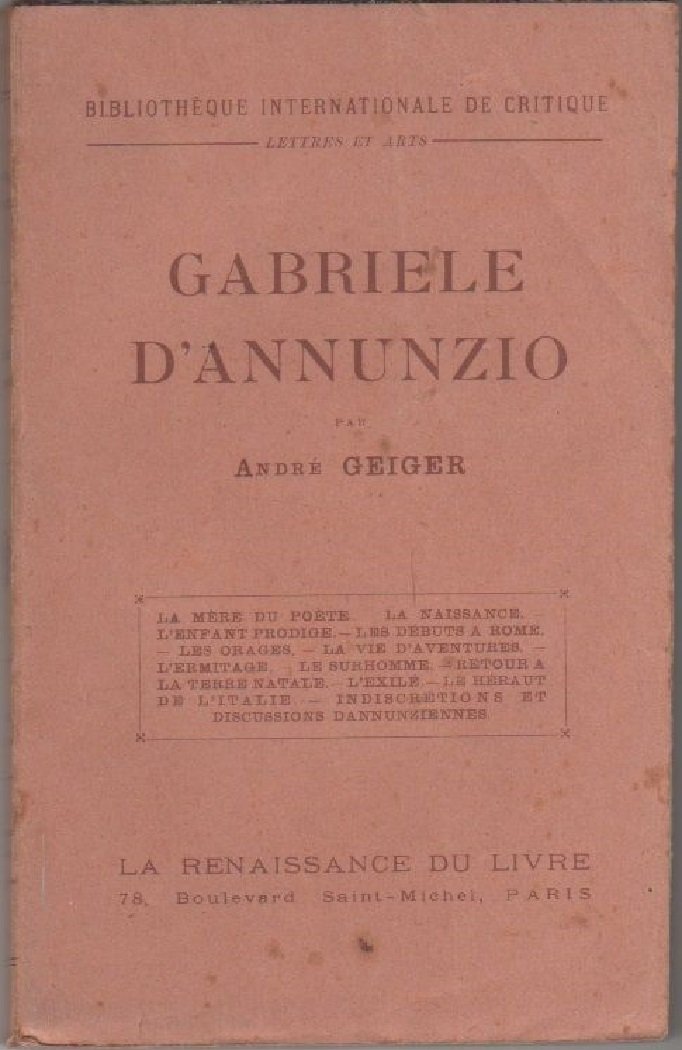 Gabriele D'Annunzio - André Geiger