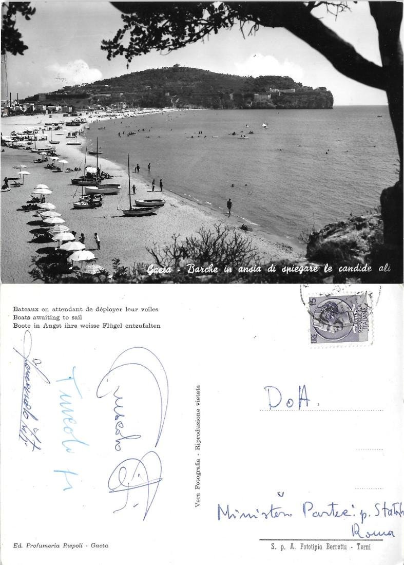 Gaeta. Barche in ansia si spiegare le candide ali. Viaggiata