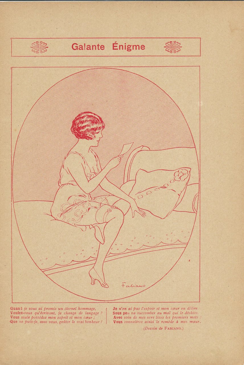 Galante enigme. (ill. Fabiano). Stampa 1913