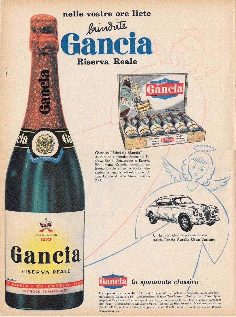 Gancia Riserva Reale - Advertising 1956