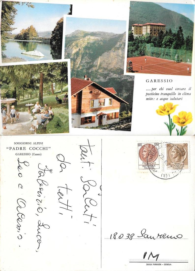 Garessio. Soggiorni Alpini Padre Cocchi. Viaggiata 1977
