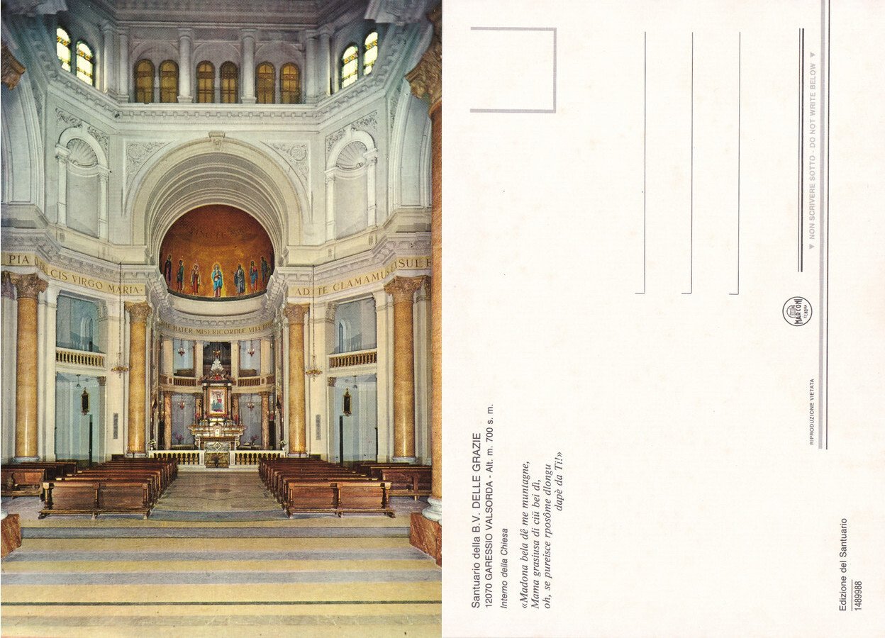 Garessio Valsorda (CN). Santuario della BV. delle Grazie. Interno. Non …