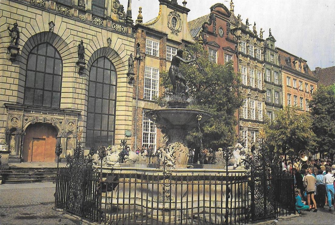 Gdansk. The Neptune Fountain on the Long Market. Non viaggiata