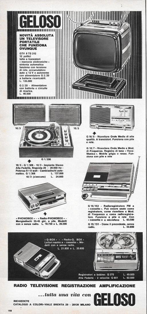 Geloso. Advertising 1970