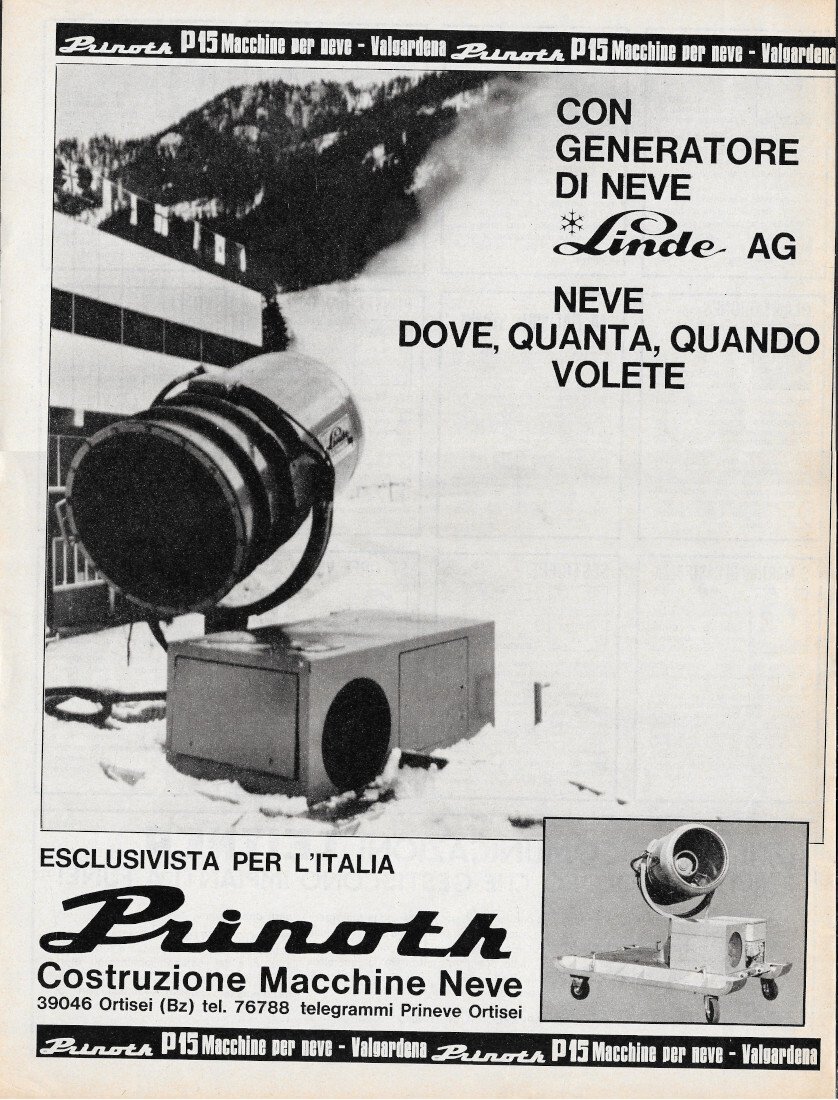 Generatore di Neve Linde. Prinorth Esclusiva per l'Itaia - Advertising …