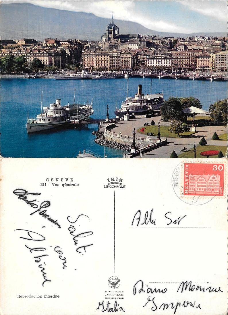 Geneve. Vue generale. Viaggiata 1970
