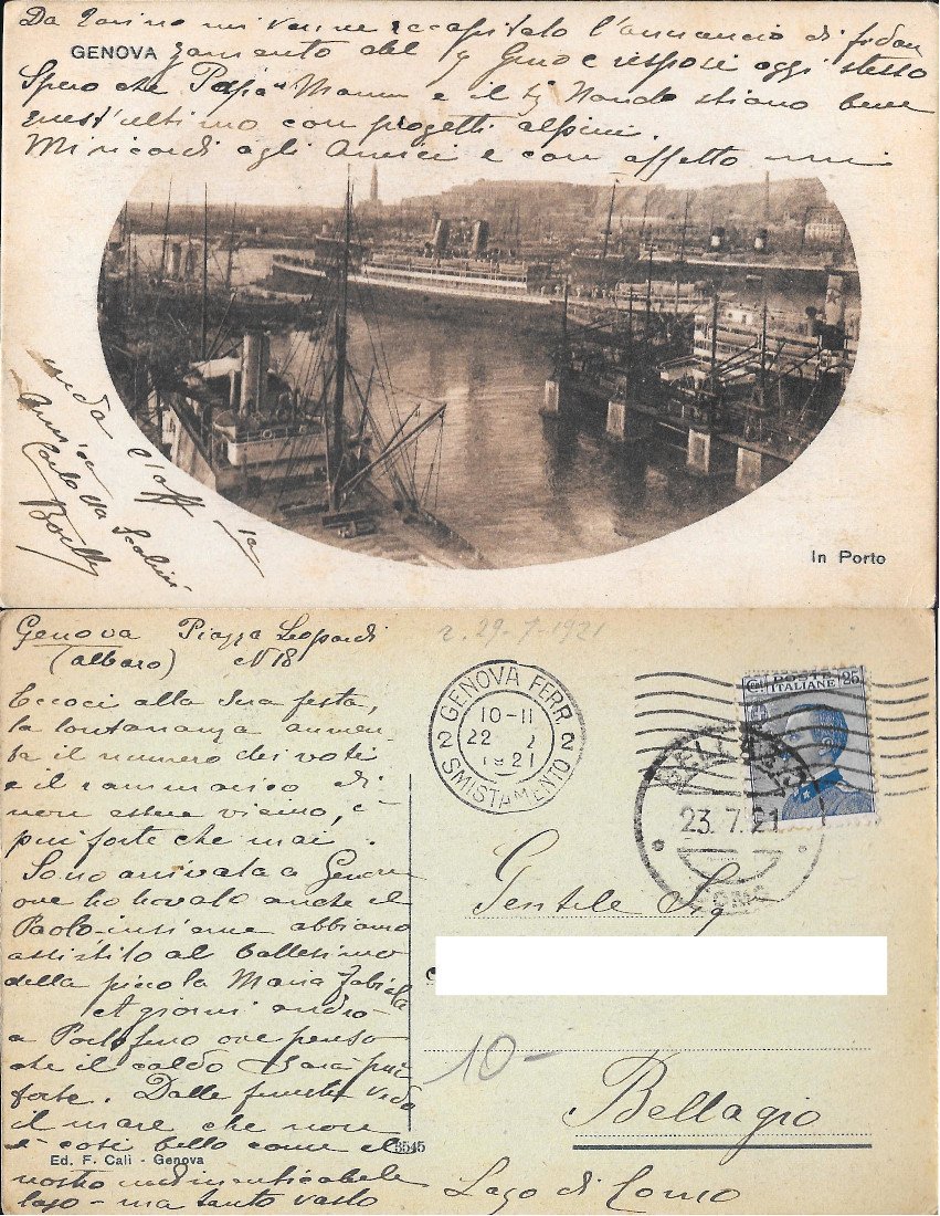 Genova. In porto. Viaggiata 1921