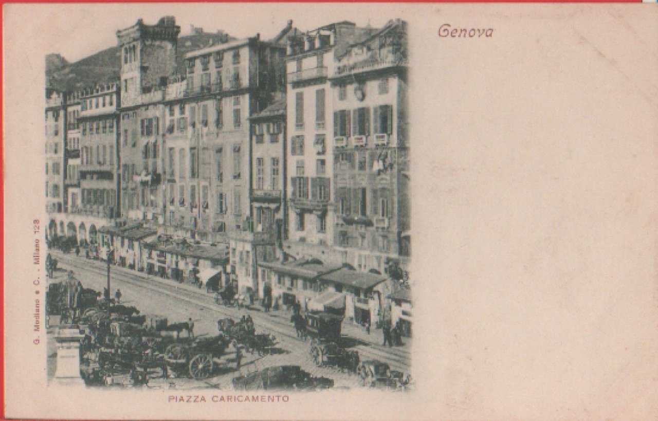 Genova. Piazza Caricamento. Non viaggiata. Inizi '900, no copia