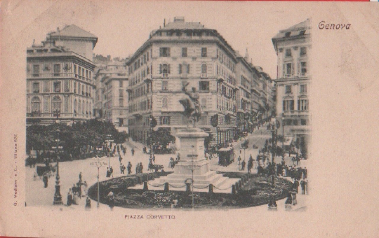 Genova. Piazza Corvetto. Non viaggiata. Fine anni '10