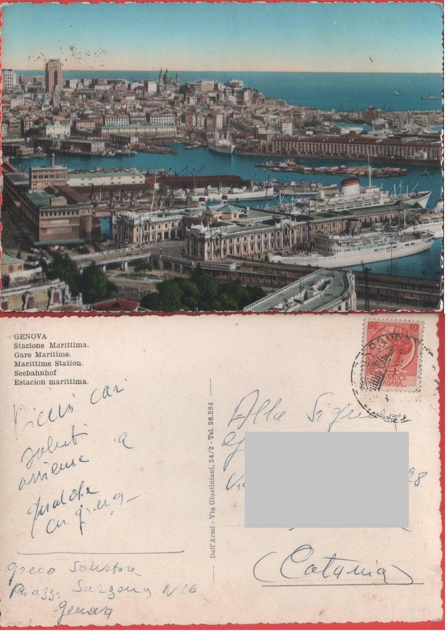 Genova. Stazione Marittima. Viaggiata
