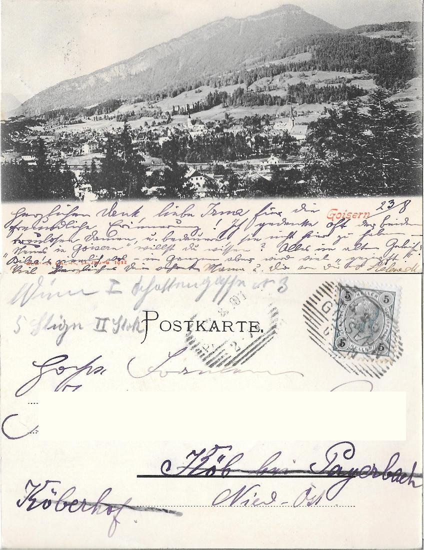 Goisern . Viaggiata 1901