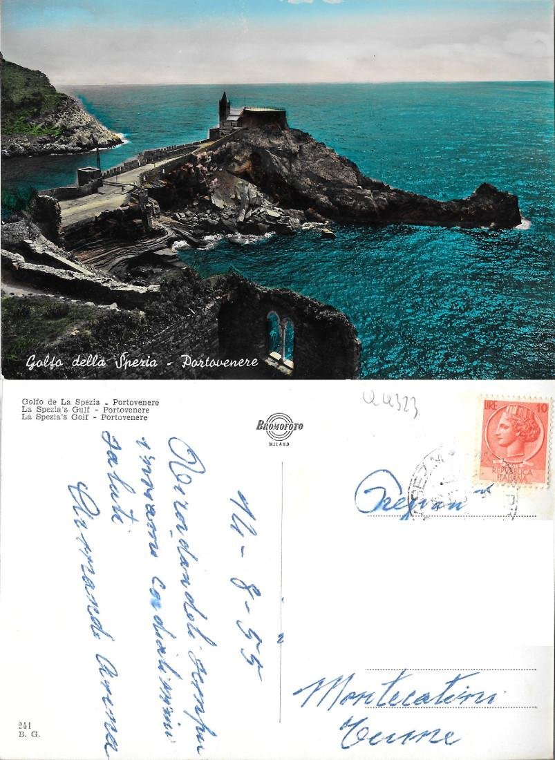 Golfo della Spezia. Portovenere. Viaggiata 1955