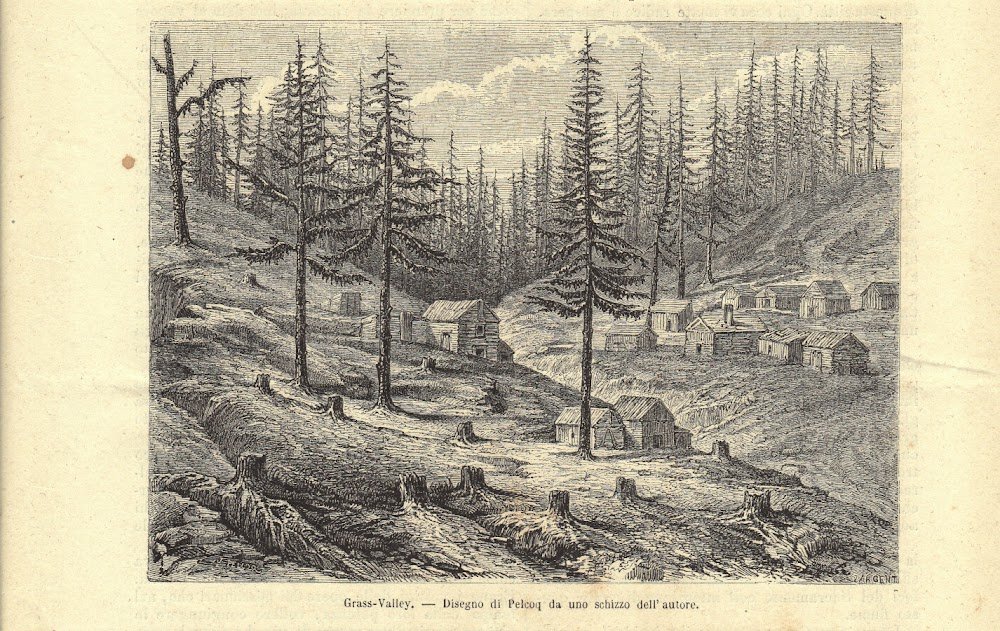 Grass-Valley (California). Stampa 1863.