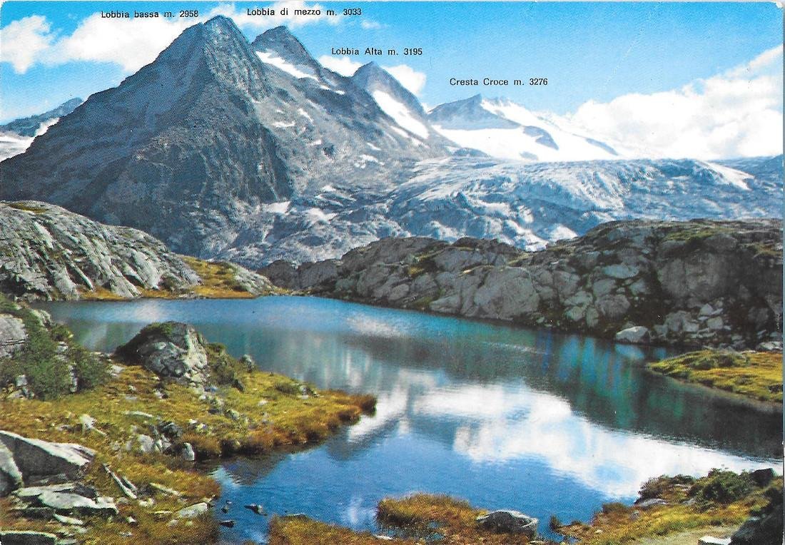 Gruppo dell'Adamello. Lago Mandrone e le Tre Lobbie. Non viaggiata