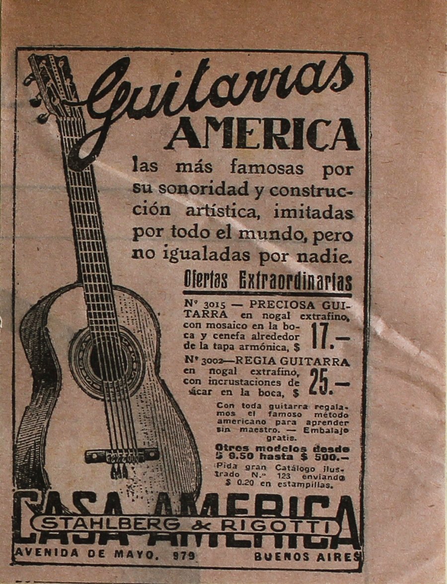 Guitaras America - Advertising 1922