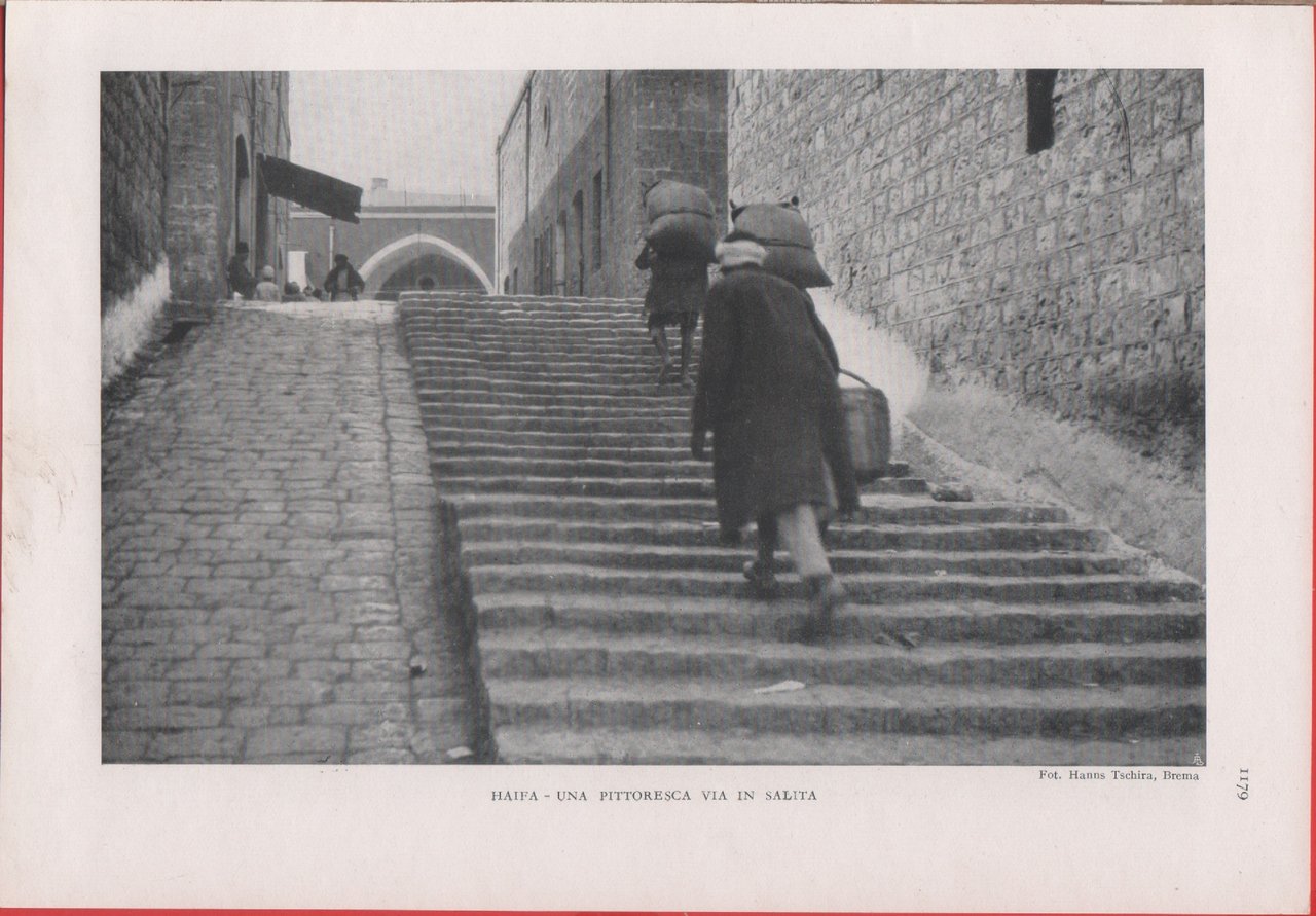 Haifa. Una pittoresca via in salita. Immagine 1937
