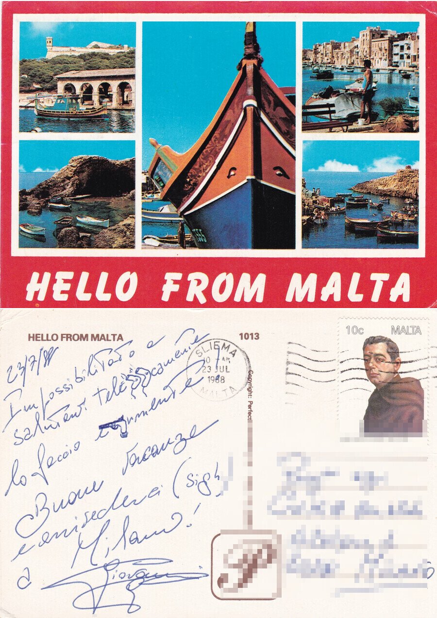 Hello from Malta - Viaggiata 1968