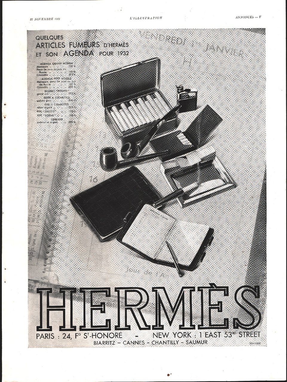 Hermes. Advertising 1932