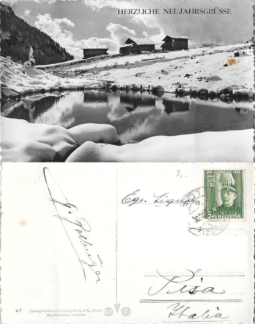 Herzliche Neujahrsgrusse. Viaggiata