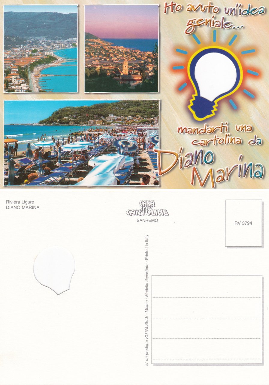 Ho avuto un'idea geniale mandandoti una cartolina da Diano Marina …