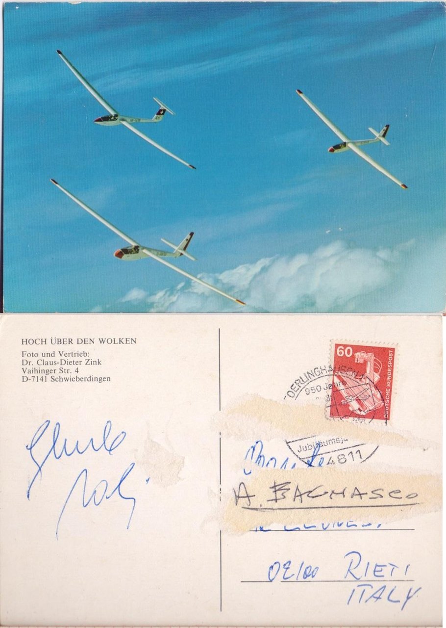 Hoch uber den wolken. Viaggiata