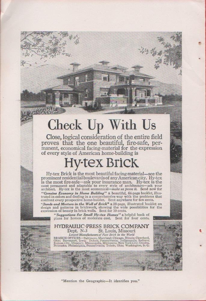 Hydraulic-Press Brick Company. St. Louis. Pubblicità 1914