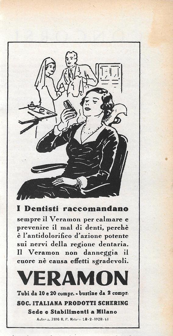 I dentisti raccomandano Veramon. Advertising 1936 | Immagine principale