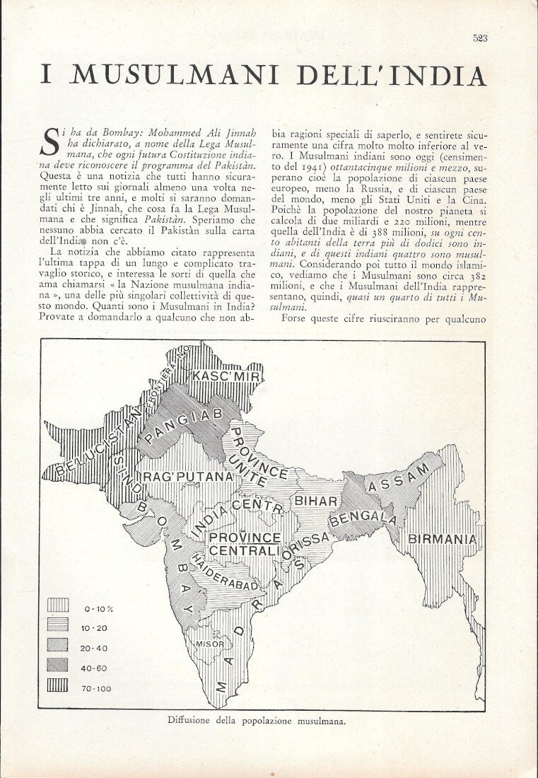 I Musulmani dell'India - Estratto 1943