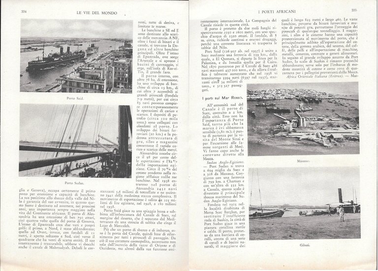 I porti africani - Estratto 1943