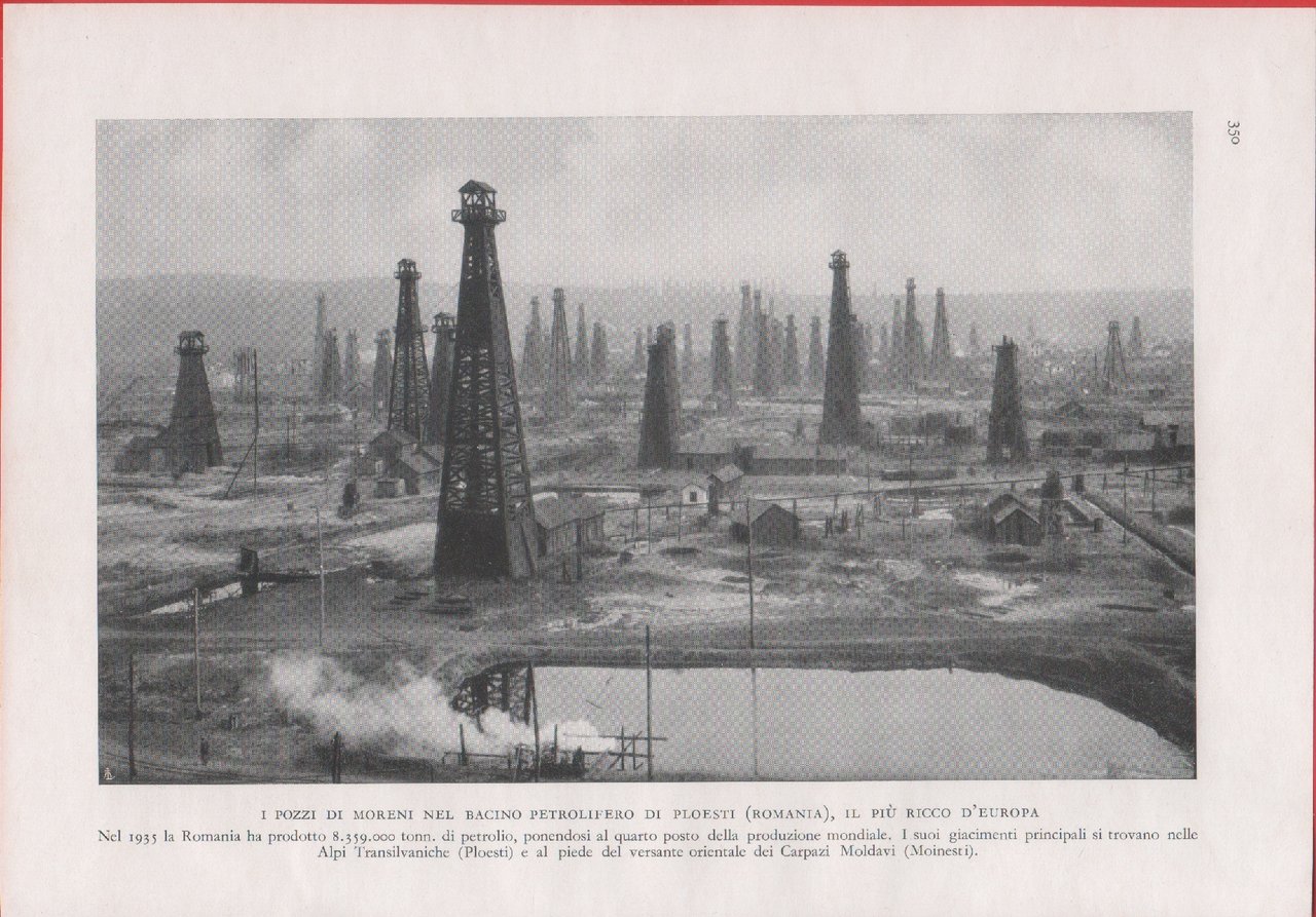 I pozzi di Moreni nel bacino petrolifero di Ploesti (Romania). …