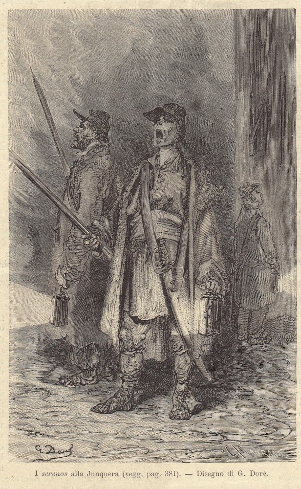 I serenos alla Junquera. Illustrazione 1864, ill. G. Doré