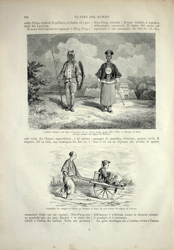 I soldati chinesi, una tigre da guerra e un bravo; …