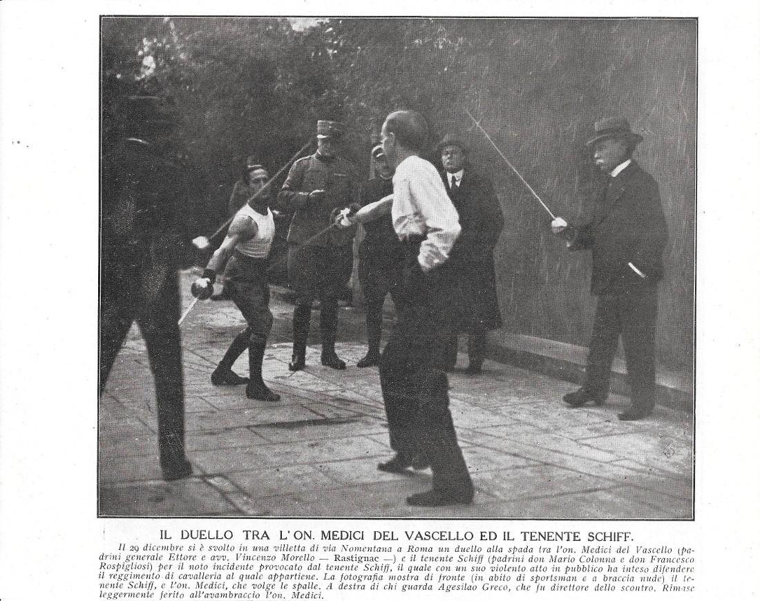 Il duello tra l'on. Medici del Vascello ed il tenente …