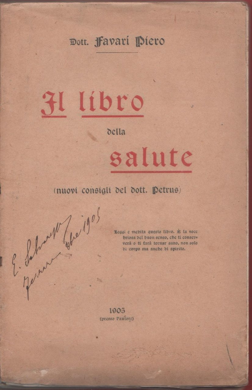 Il libro della salute (nuovi consigli del dott. Petrus) - … | Immagine principale