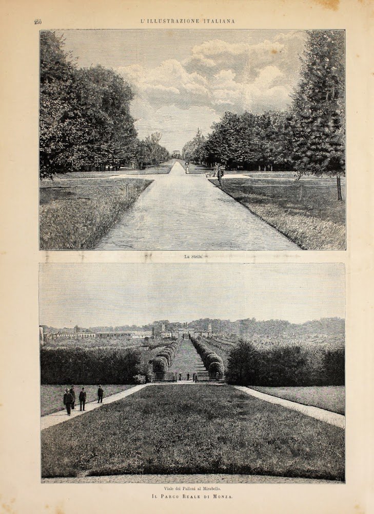 Il Parco Reale di Monza. Stampa 1889