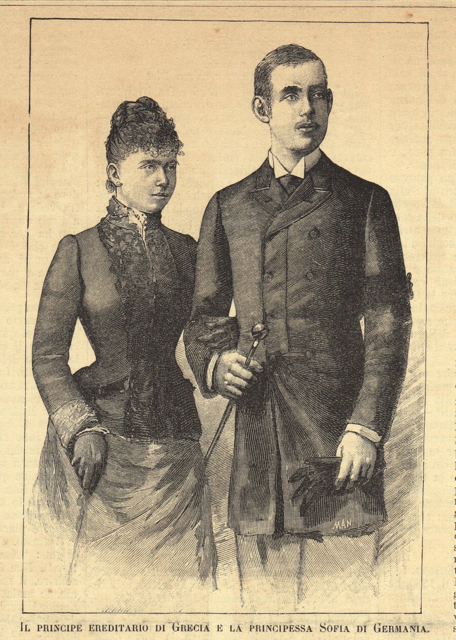 Il principe ereditario di Grecia e la principessa Sofia di …