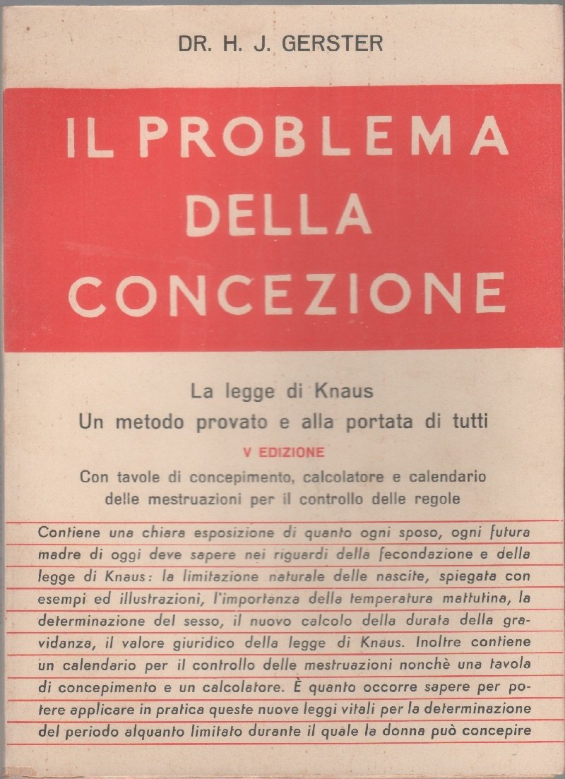 Il problema della concezione - Dr. H. J. Gerster