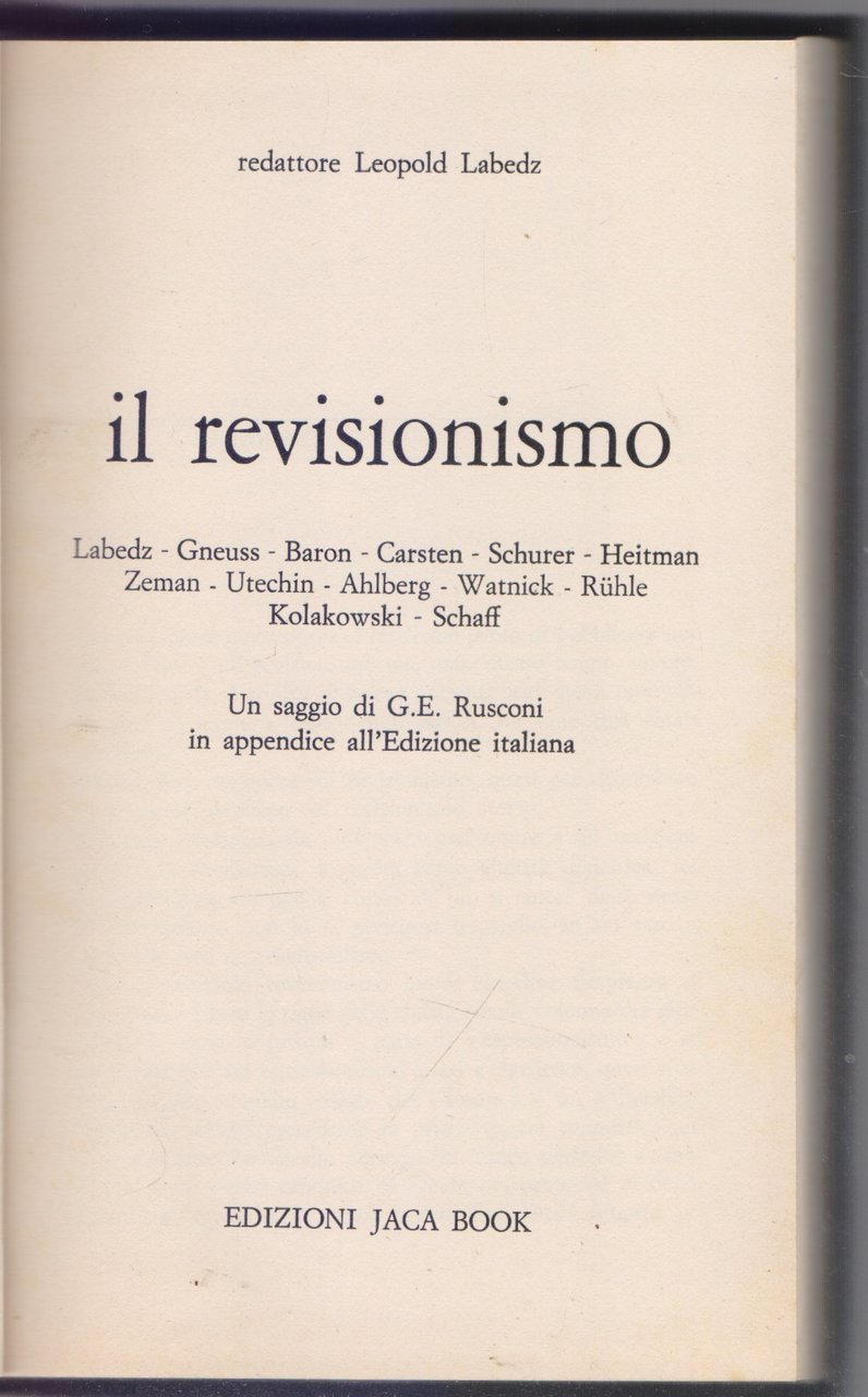 Il Revisionismo - Leopold Labedz