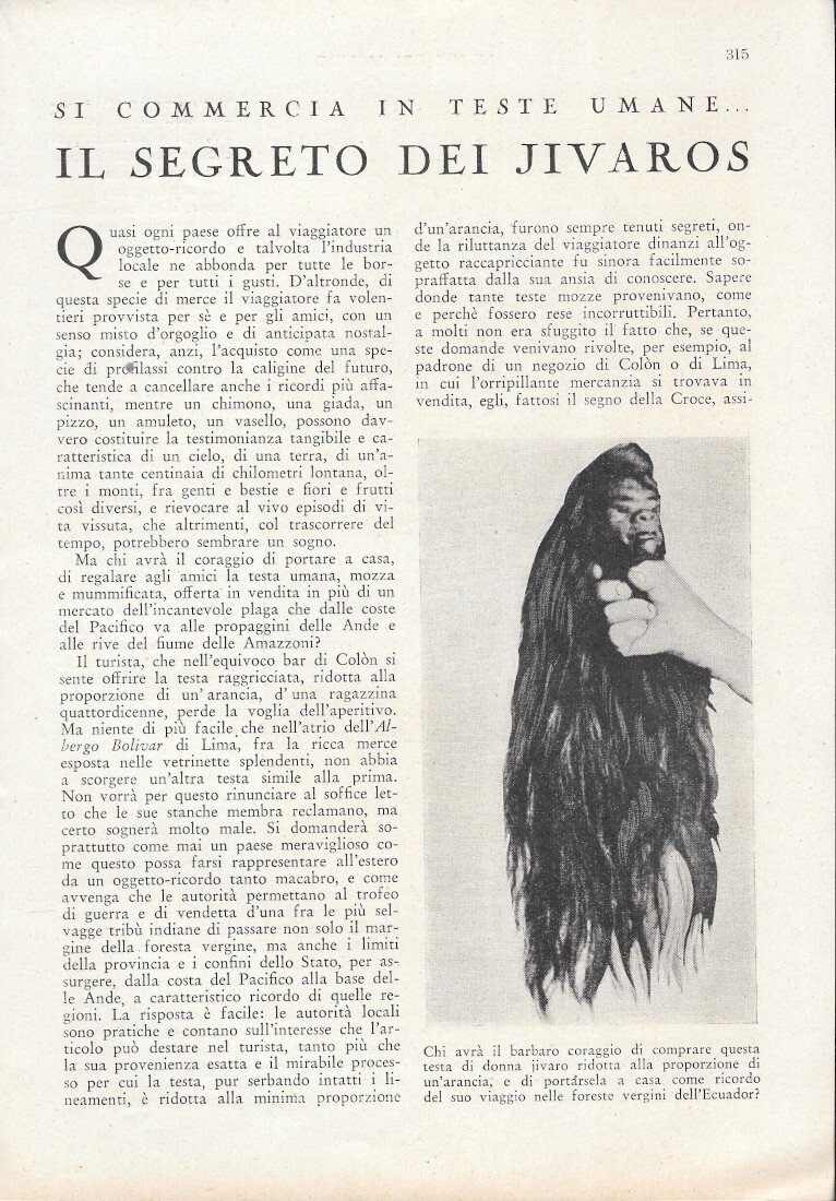 Il segreto dei Jivaros - Estratto 1943