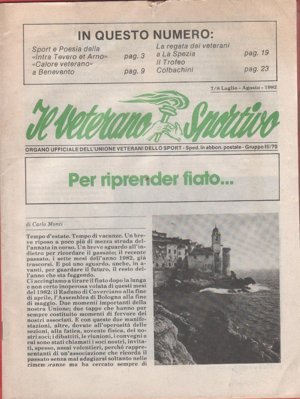 Il veterano sportivo. n. 7/8 luglio-agosto 1982
