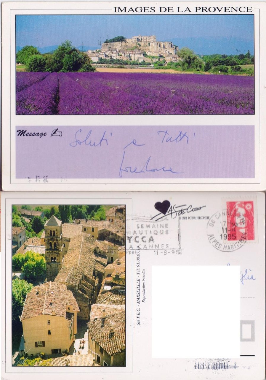 Images de la Provence. Viaggiata 1995