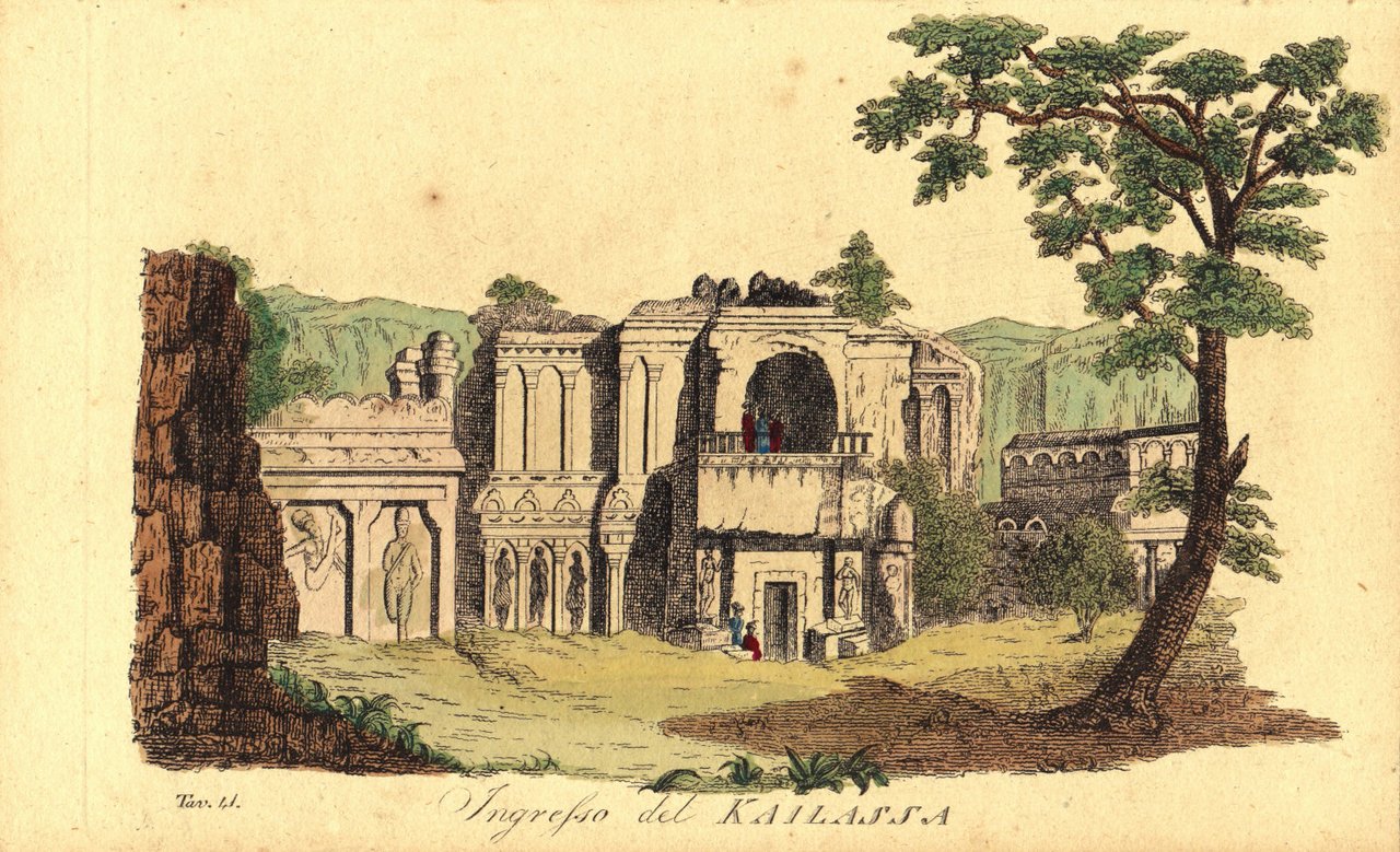 Ingresso del Kailassa. Stampa 1826