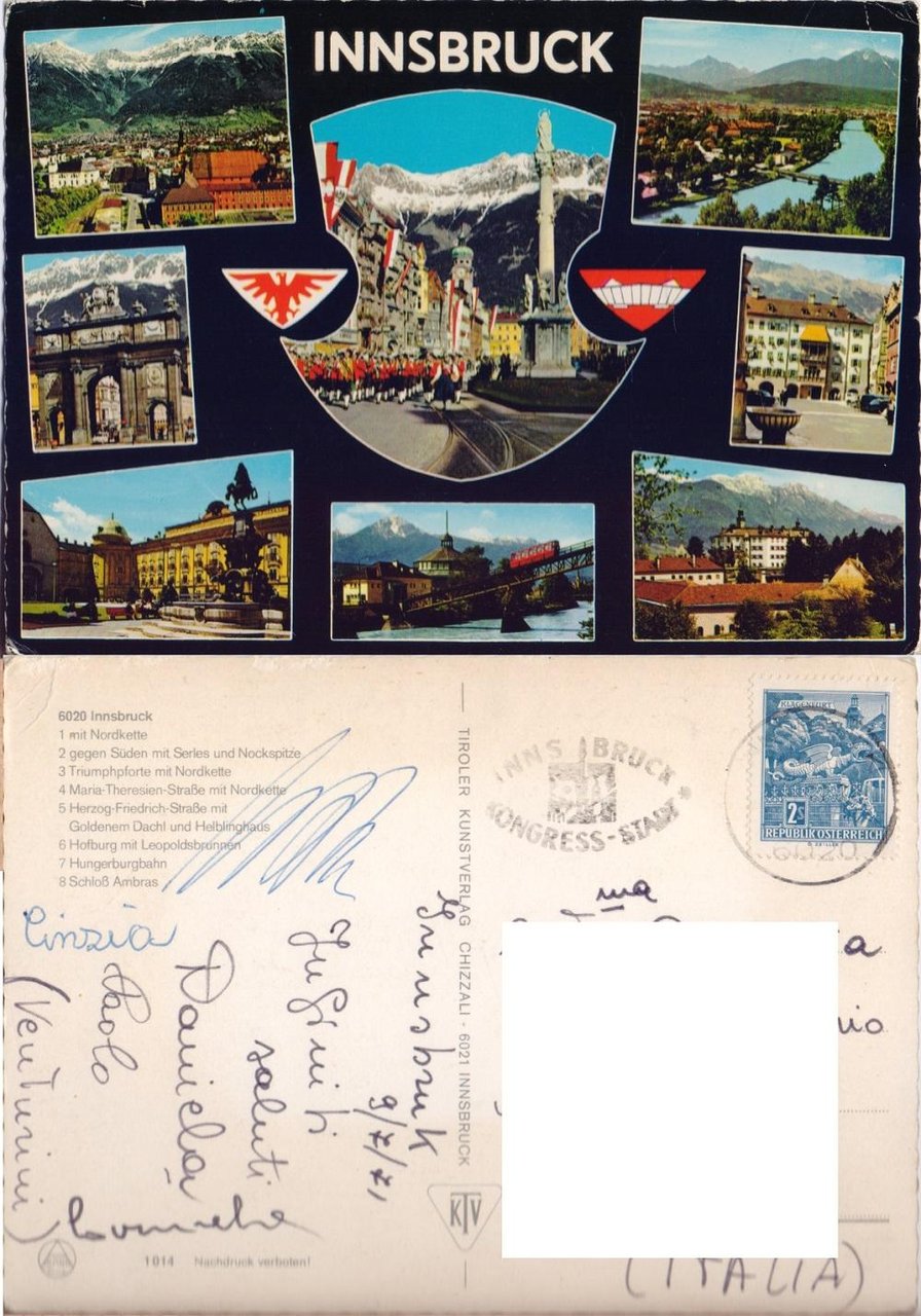Innsbruck. vedutine. Viaggiata 1971