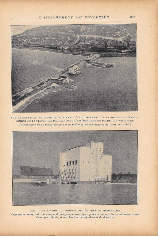 Installation des pompes, vue intérieure-vue aérienne de Medemblick - Immagine …