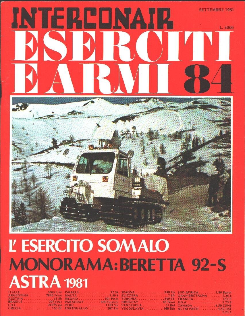 Interconair. Eserciti e armi. n. 84. Settembre 1981